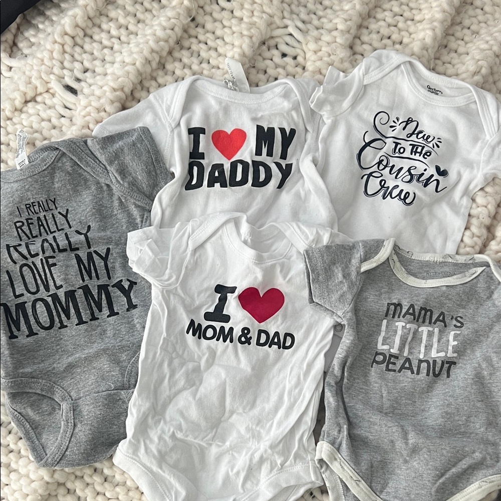 I love my family baby onesies